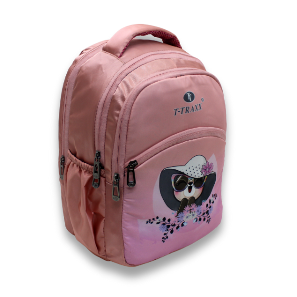 School Backpack for Kids with Padded Straps (Peach Color) - Image 2