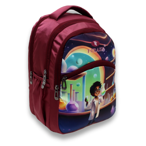 School Backpack for Kids with Padded Straps (Maroon Color) - Image 2