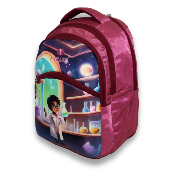 School Backpack for Kids with Padded Straps (Maroon Color) - Image 3