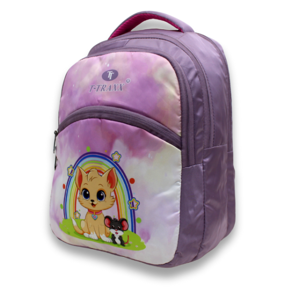 School Backpack for Kids with Padded Straps (Lilac Color) - Image 3