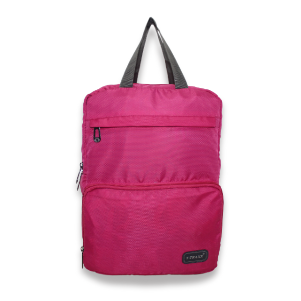 Multi-Pocket Daypack with Broad Straps & Dual Handles ( Pink Color)