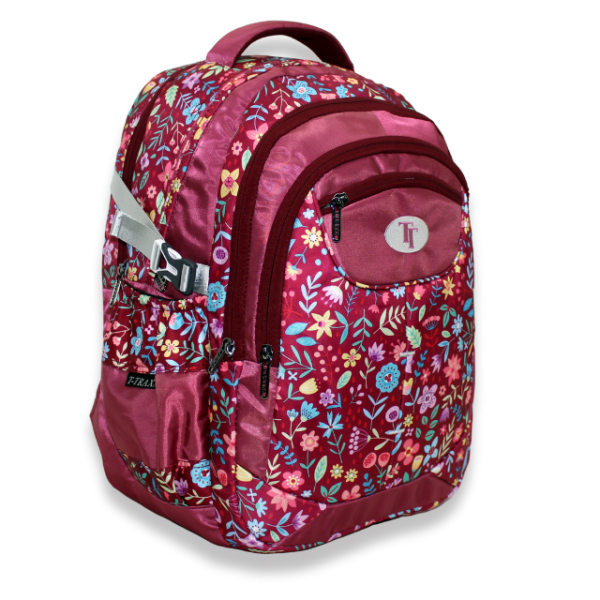 Multi-Pocket Comfort Backpack with Autumn Bloom Print - Image 2