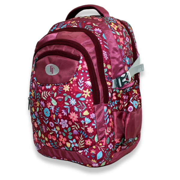 Multi-Pocket Comfort Backpack with Autumn Bloom Print - Image 3