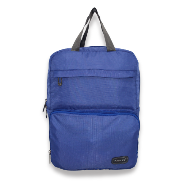 Multi-Pocket Daypack with Broad Straps & Dual Handles (Dark Slate Blue Color)