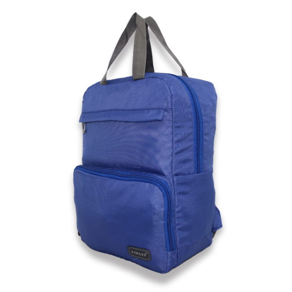 Multi-Pocket Daypack with Broad Straps & Dual Handles (Dark Slate Blue Color) - Image 3