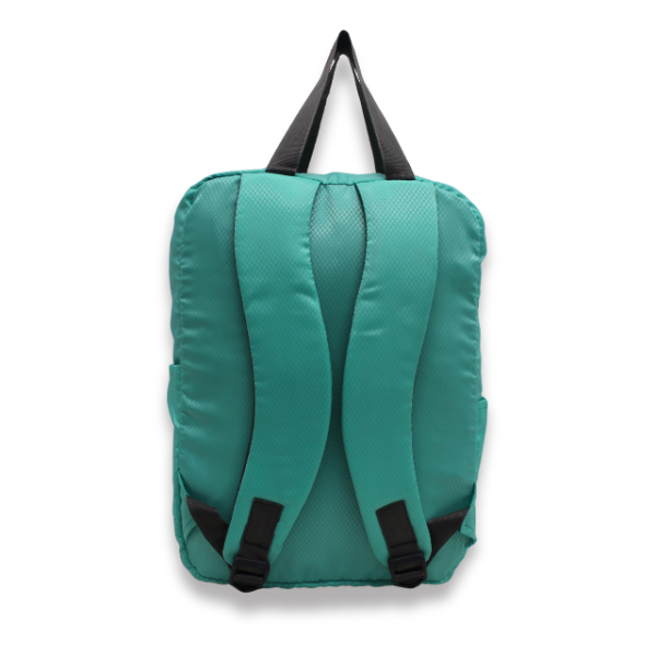 Multi-Pocket Daypack with Broad Straps & Dual Handles (Light Teal Color) - Image 4