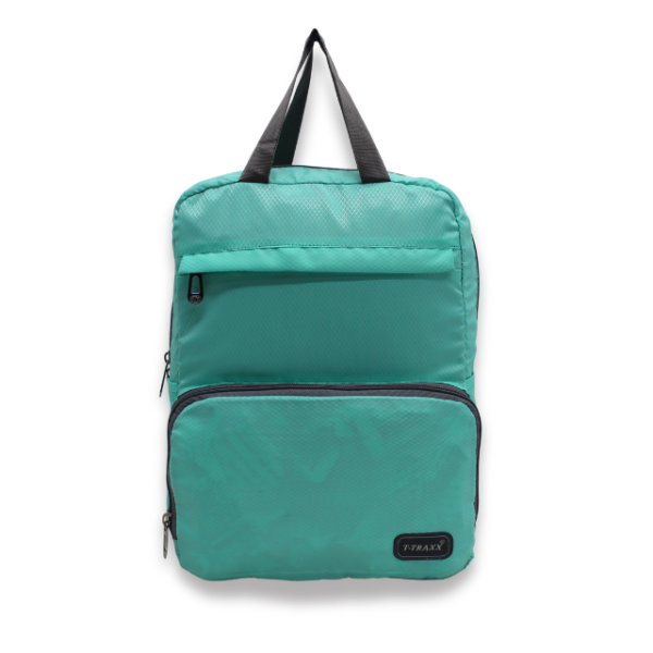 Multi-Pocket Daypack with Broad Straps & Dual Handles (Light Teal Color)