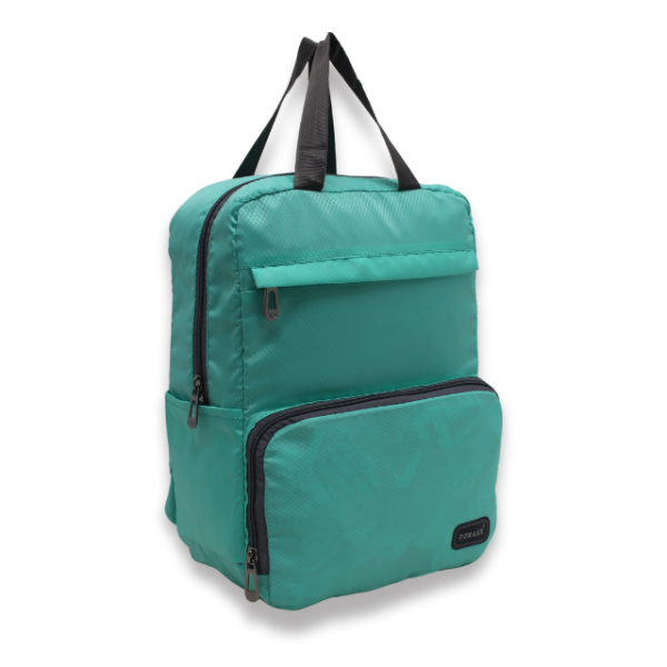 Multi-Pocket Daypack with Broad Straps & Dual Handles (Light Teal Color) - Image 2