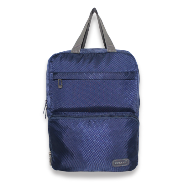 Multi-Pocket Daypack with Broad Straps & Dual Handles (Navy Blue Color)