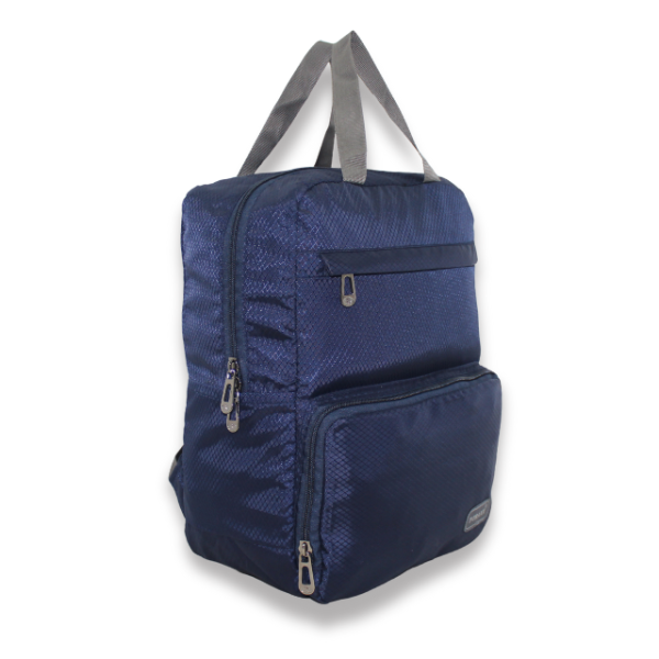 Multi-Pocket Daypack with Broad Straps & Dual Handles (Navy Blue Color) - Image 2