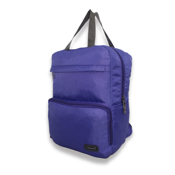 Multi-Pocket Daypack with Broad Straps & Dual Handles (Purple Color) - Image 3