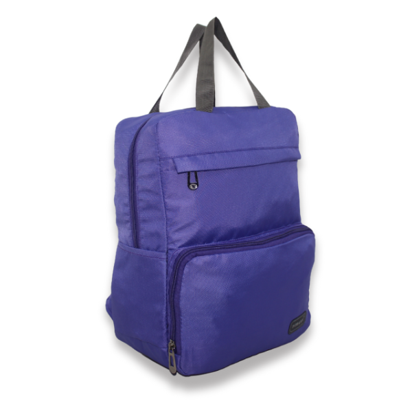 Multi-Pocket Daypack with Broad Straps & Dual Handles (Purple Color) - Image 2