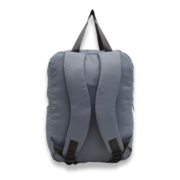 Multi-Pocket Daypack with Broad Straps & Dual Handles (Slate Gray Color) - Image 4