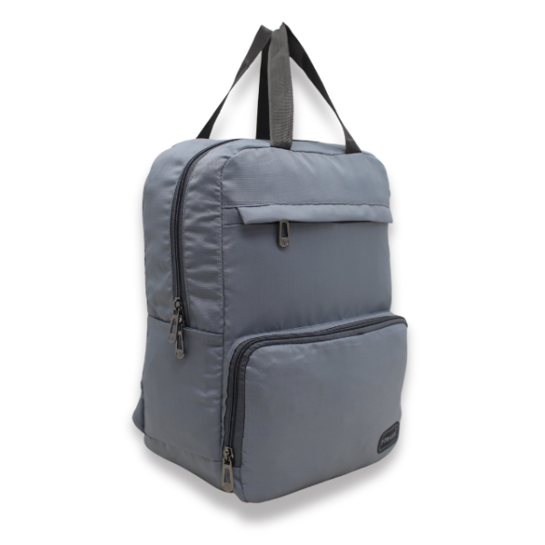 Multi-Pocket Daypack with Broad Straps & Dual Handles (Slate Gray Color) - Image 2