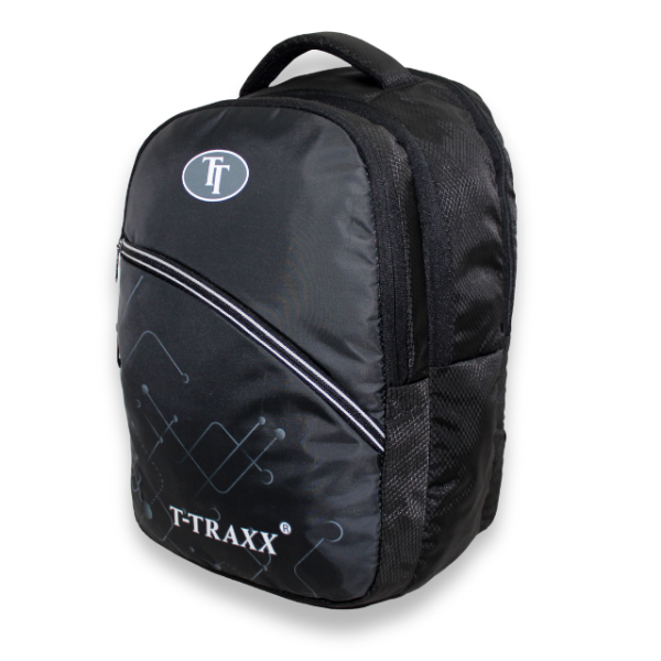 Tech-Savvy Backpack (Black Color Backpack with Futuristic Pattern) - Image 3