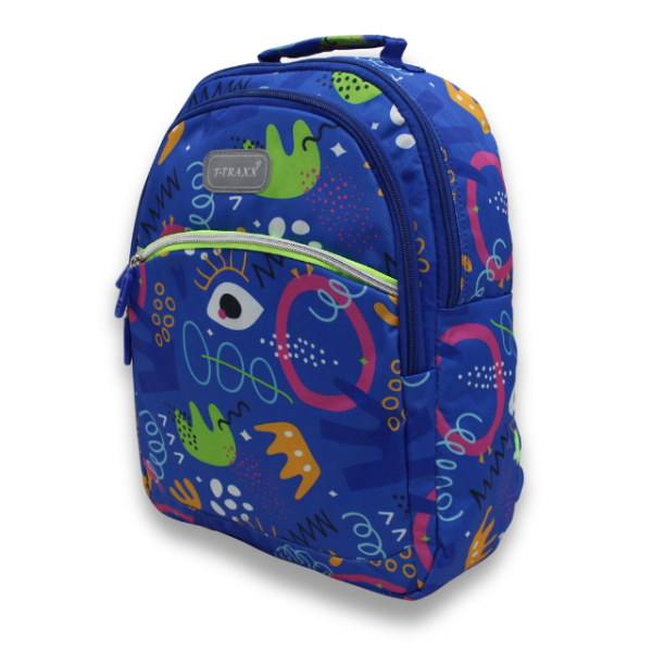 T-TRAXX Doodle Dash Backpack for Kids (Blue Color) - Image 3