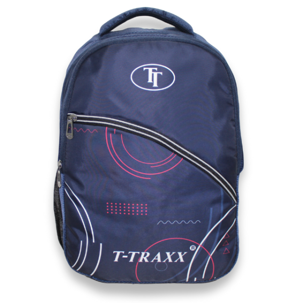 Tech-Savvy Backpack (Blue Color Backpack with Geometric Pattern)