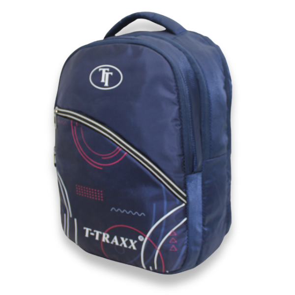 Tech-Savvy Backpack (Blue Color Backpack with Geometric Pattern) - Image 3