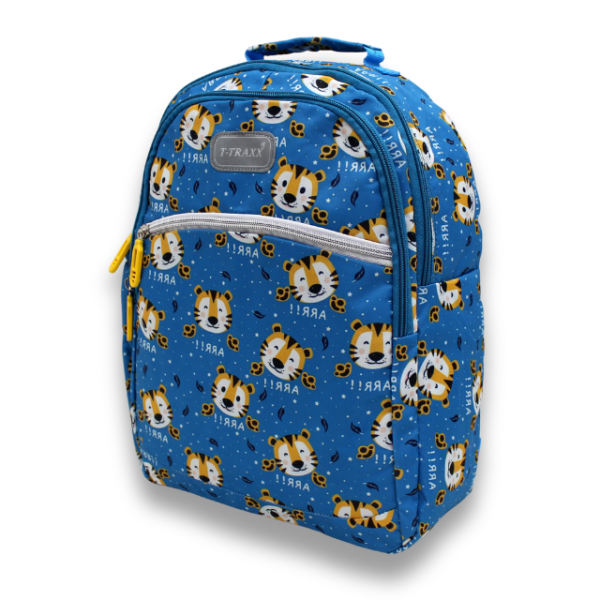 T-TRAXX Roaring Tiger Kids Backpack (Sky Blue Color) - Image 3