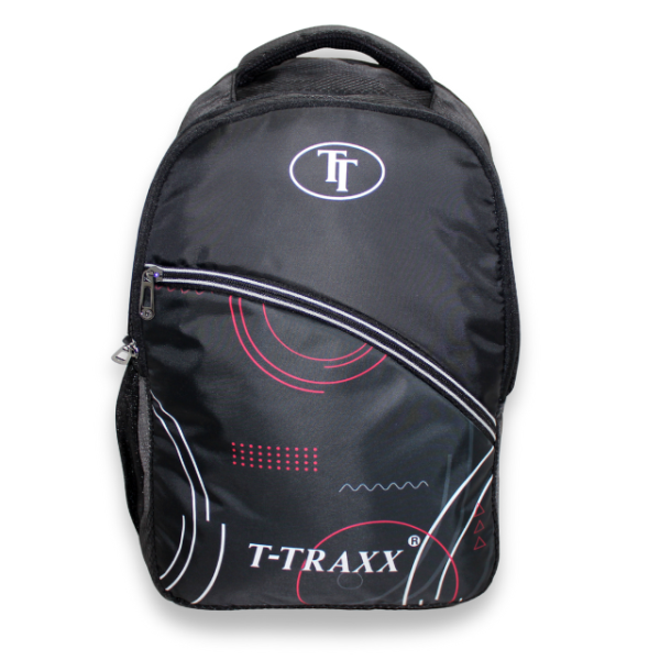 Tech-Savvy Backpack (Black Color Backpack with Geometric Pattern)